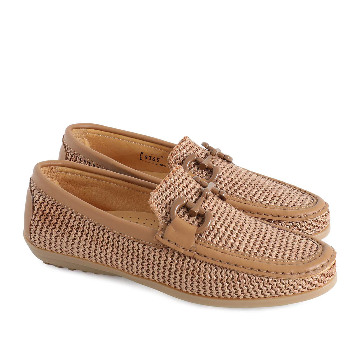 Raffia Loafers Caramel