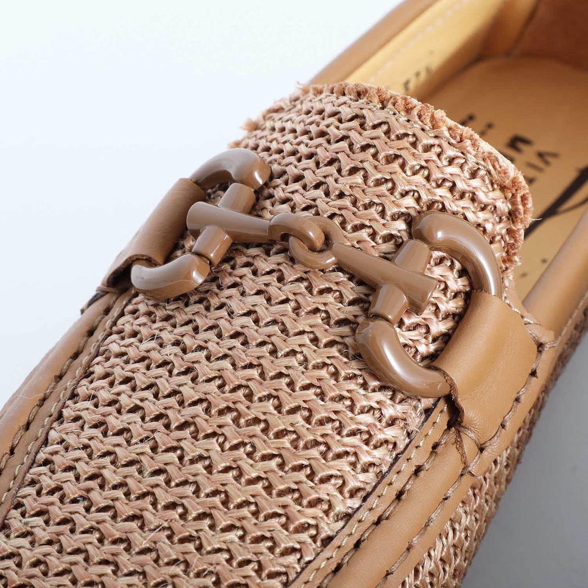 Raffia Loafers Caramel