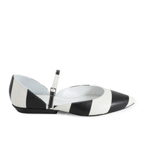 Silhouetta Black & White stripe Mary Jane shoes