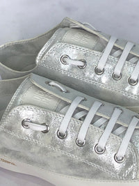 Rock Leather Trainers Silver