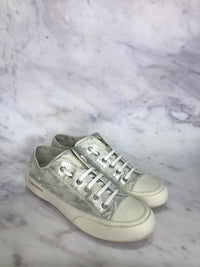 Rock Leather Trainers Silver