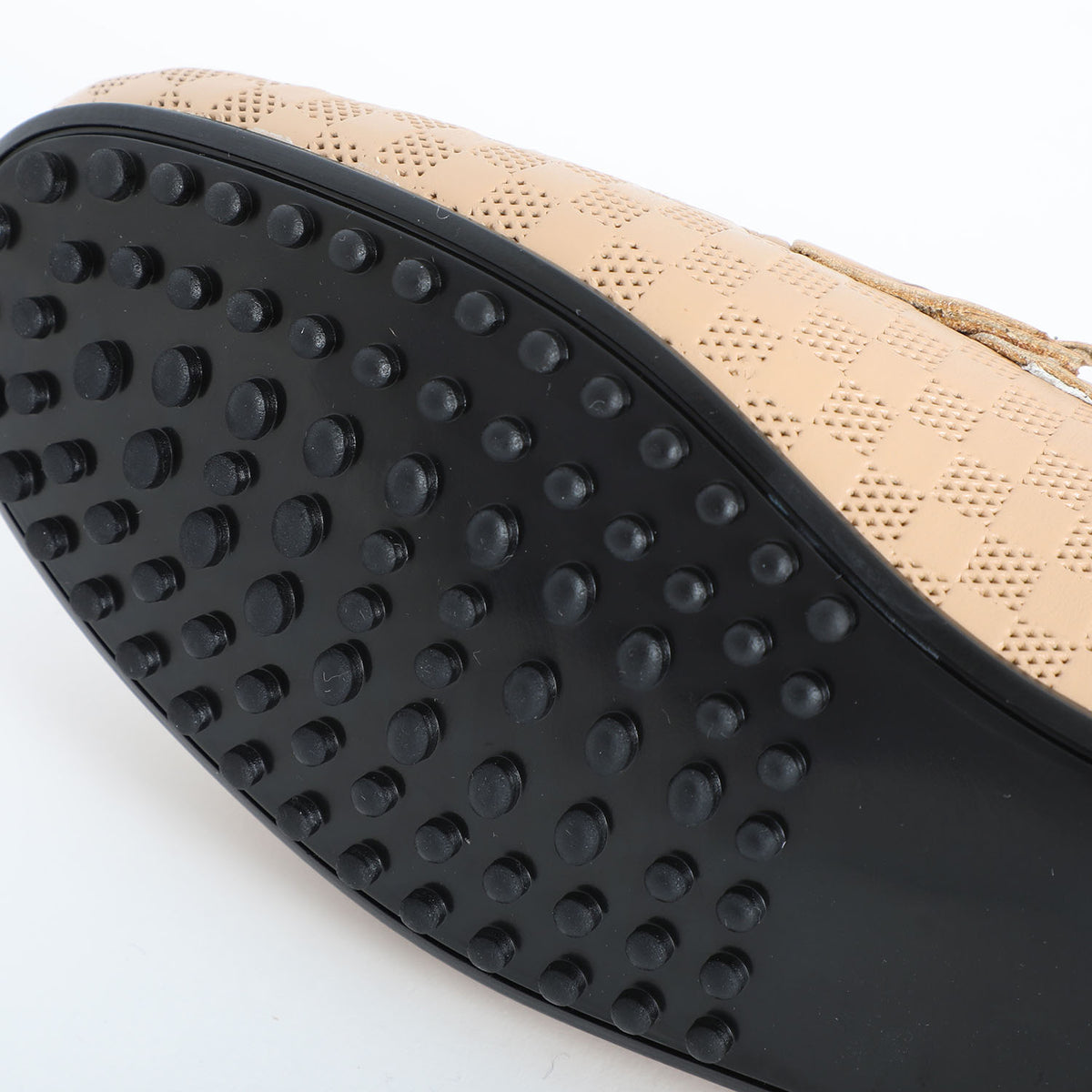 Square Leather Moccasin Champagne