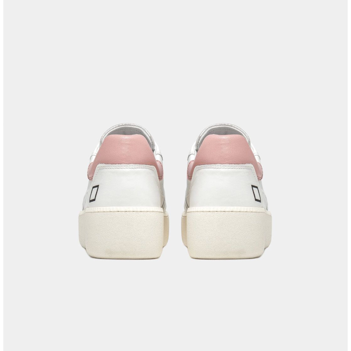 Step Leather Trainers White Pink