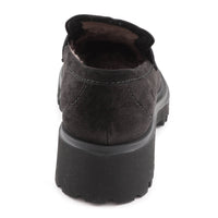 Black Shearling-lined Suede Loafer