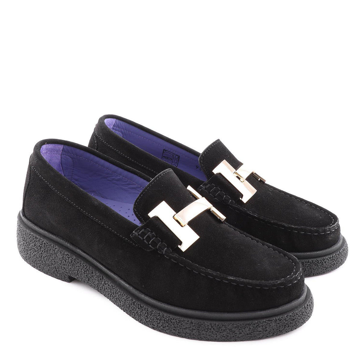 Black Suede Leather Loafer