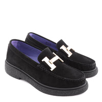 Black Suede Leather Loafer