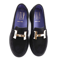 Black Suede Leather Loafer