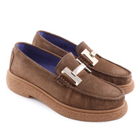 Tan Suede Leather Loafers