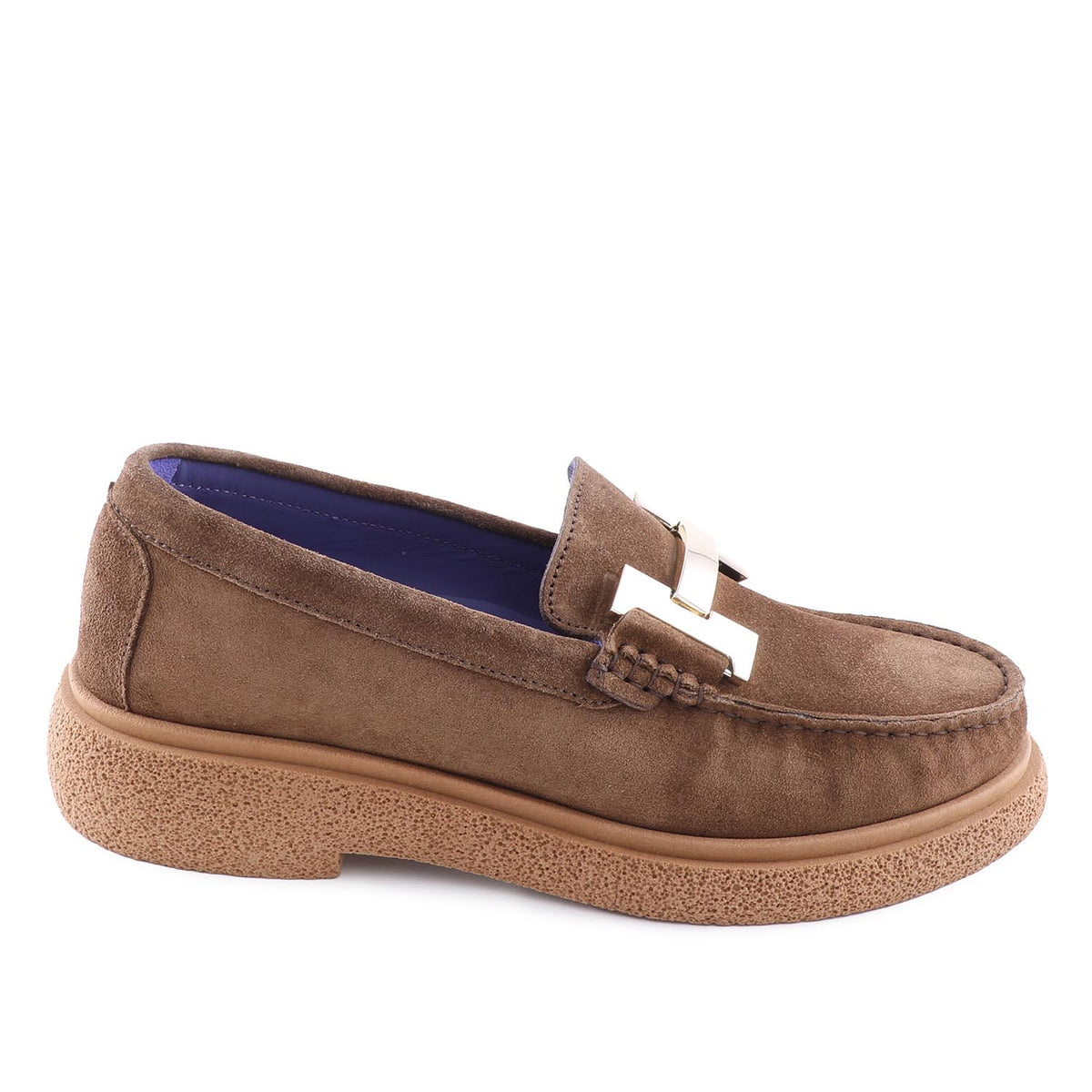 Tan Suede Leather Loafers