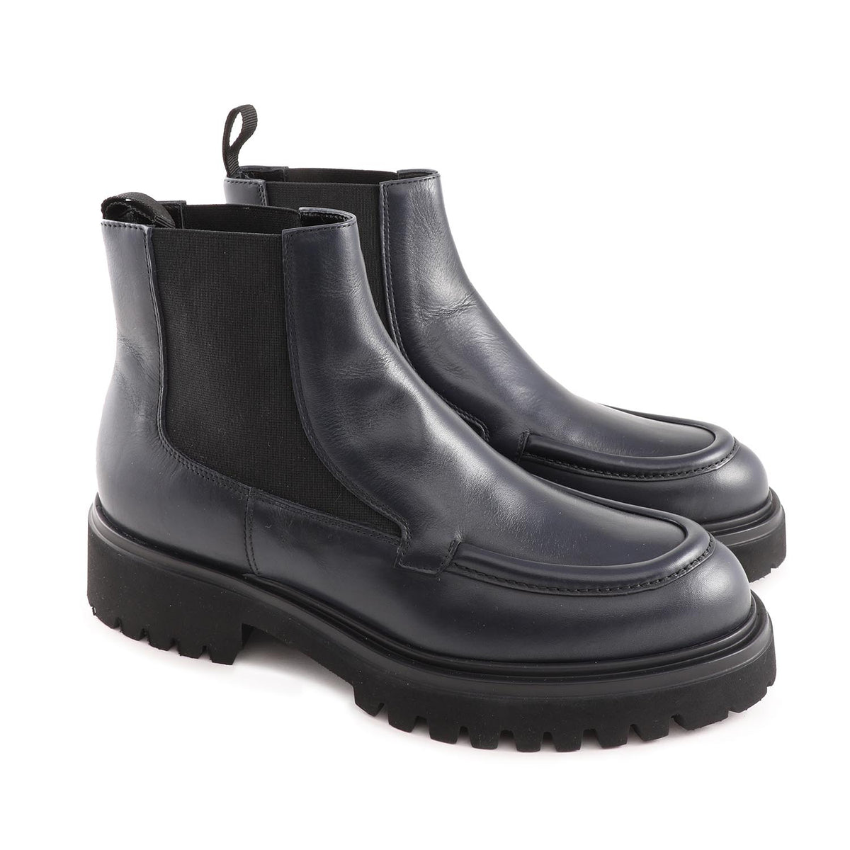 Willard Chunky Leather Chelsea Boot Blue