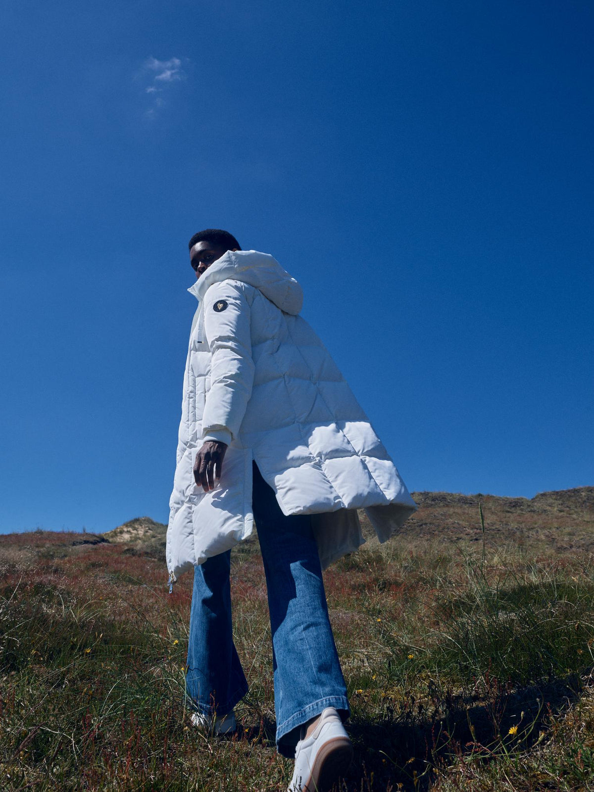 Nova Square Down Coat Off White