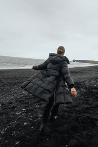 Nova Metallic Down Coat Black
