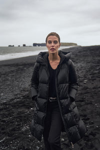 Nova Metallic Down Coat Black