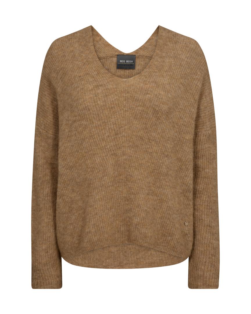 Thora V Neck Knit Tannin