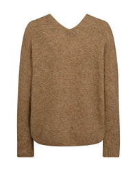 Thora V Neck Knit Tannin