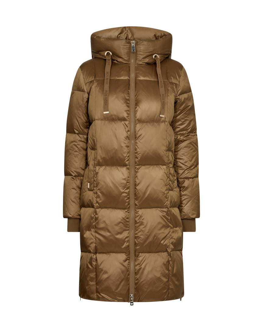 Nova Metallic Down Coat Dark Gold