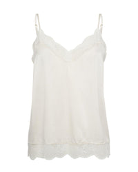 Ditte Silk Lace Singlet Ecru