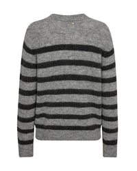 Thora Stripe Crewneck Knit Sharkskin