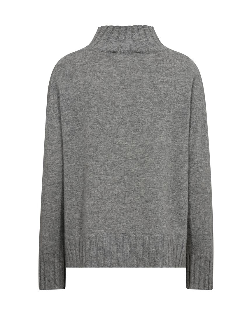 Aima Cashmere Highneck Knit Sharkskin