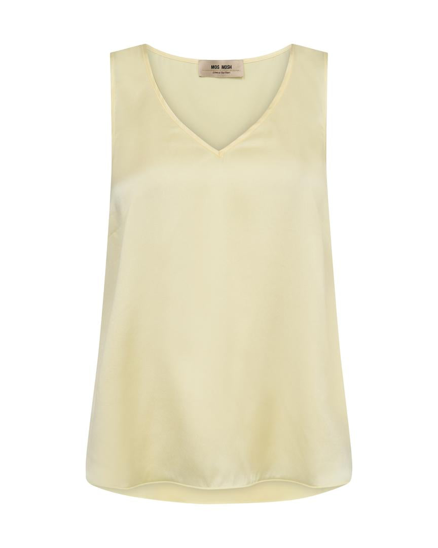 Astrid V-Neck Silk Tank Top French Vanilla