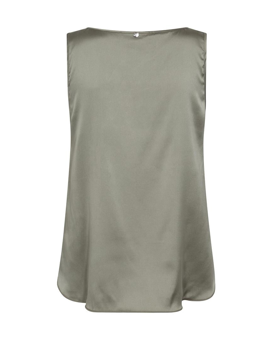 Astrid V-Neck Silk Tank Top Shadow