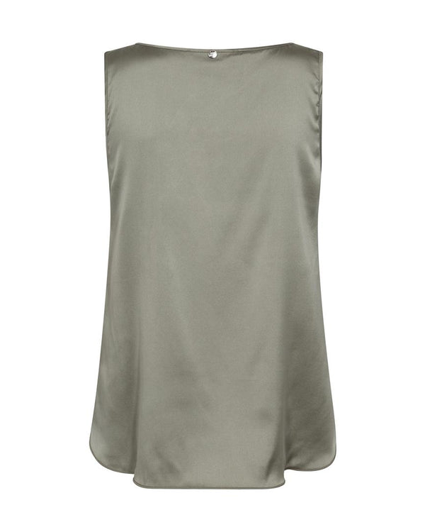Astrid V-Neck Silk Tank Top Shadow