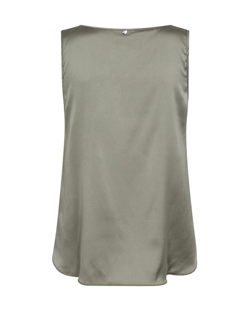 Astrid V-Neck Silk Tank Top Shadow