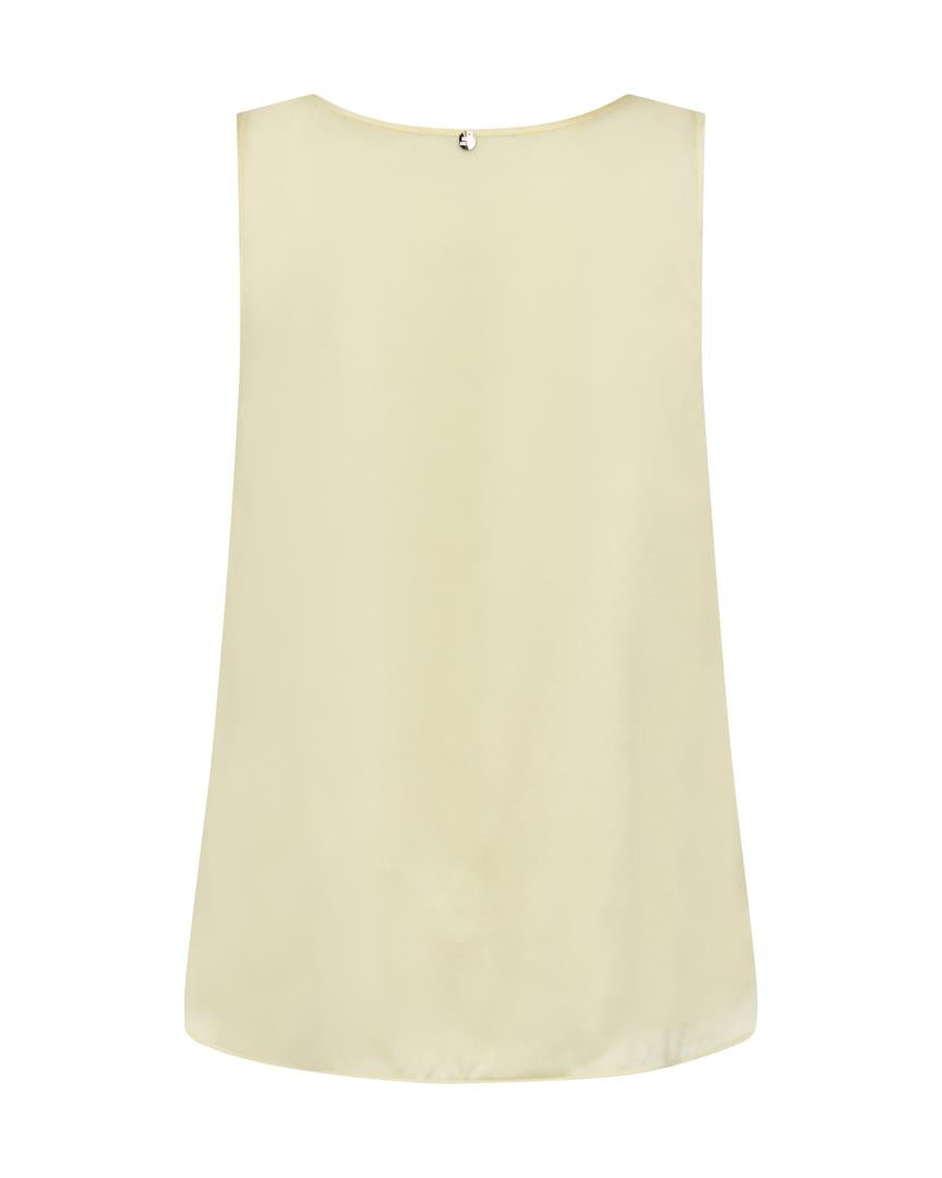 Astrid V-Neck Silk Tank Top French Vanilla