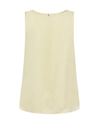 Astrid V-Neck Silk Tank Top French Vanilla