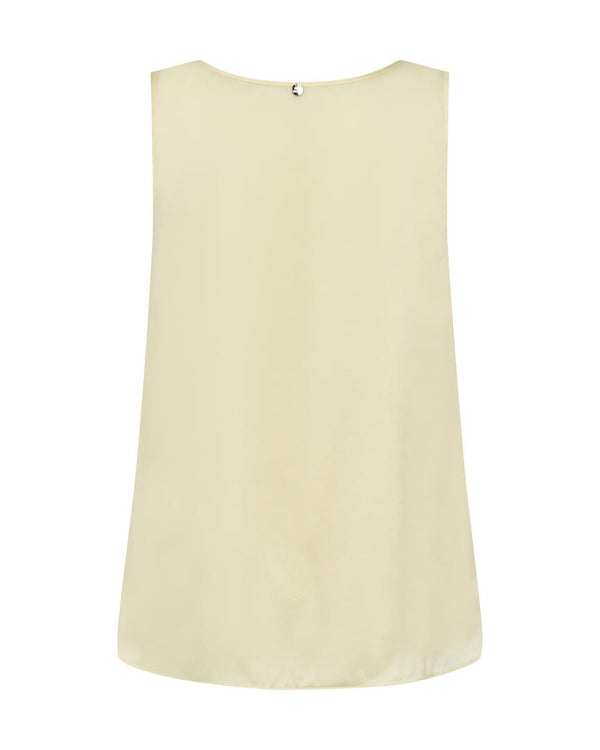 Astrid V-Neck Silk Tank Top French Vanilla