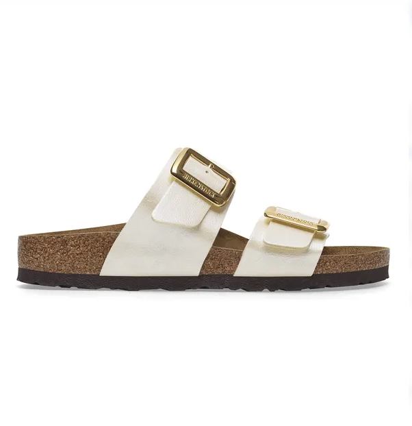 Sydney Cushion Buckle Sandal Graceful Pearl White
