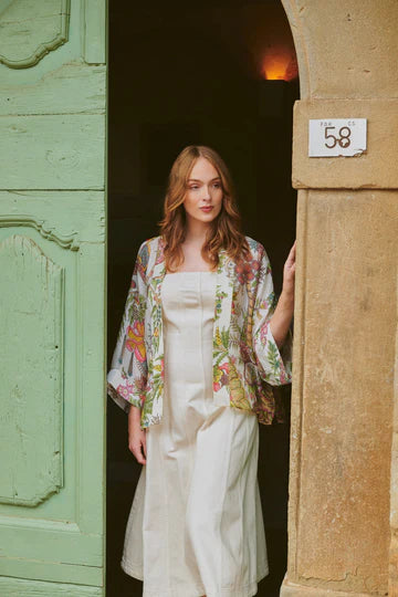 Boho Garden Ecru Kimono