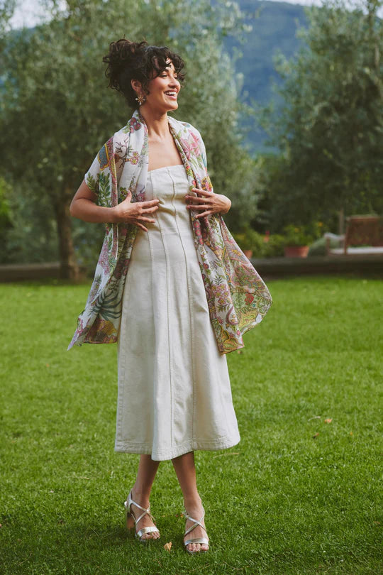 Boho Garden Ecru Scarf