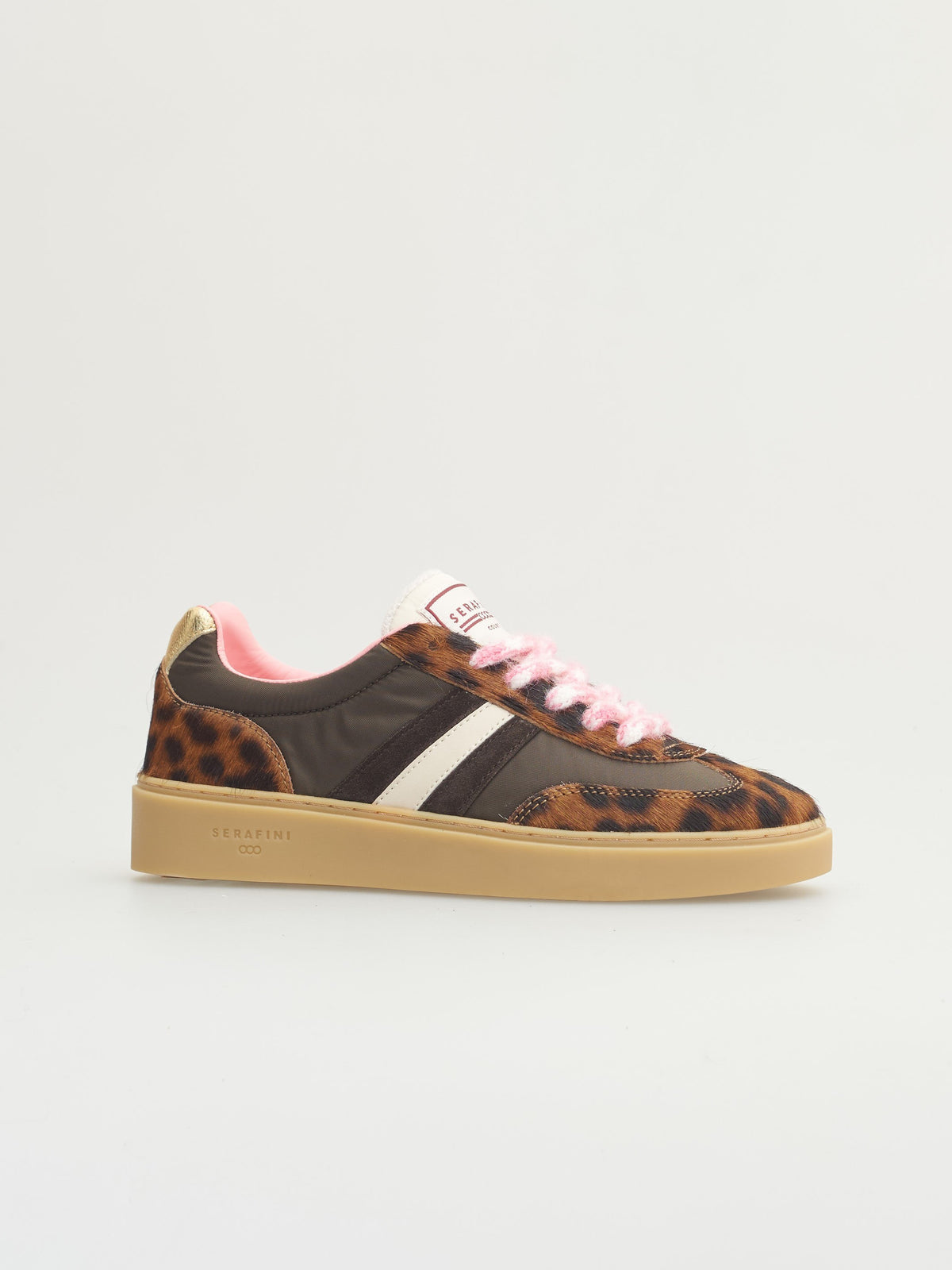 SERAFINI Court Trainers Tanzania Brown Gold