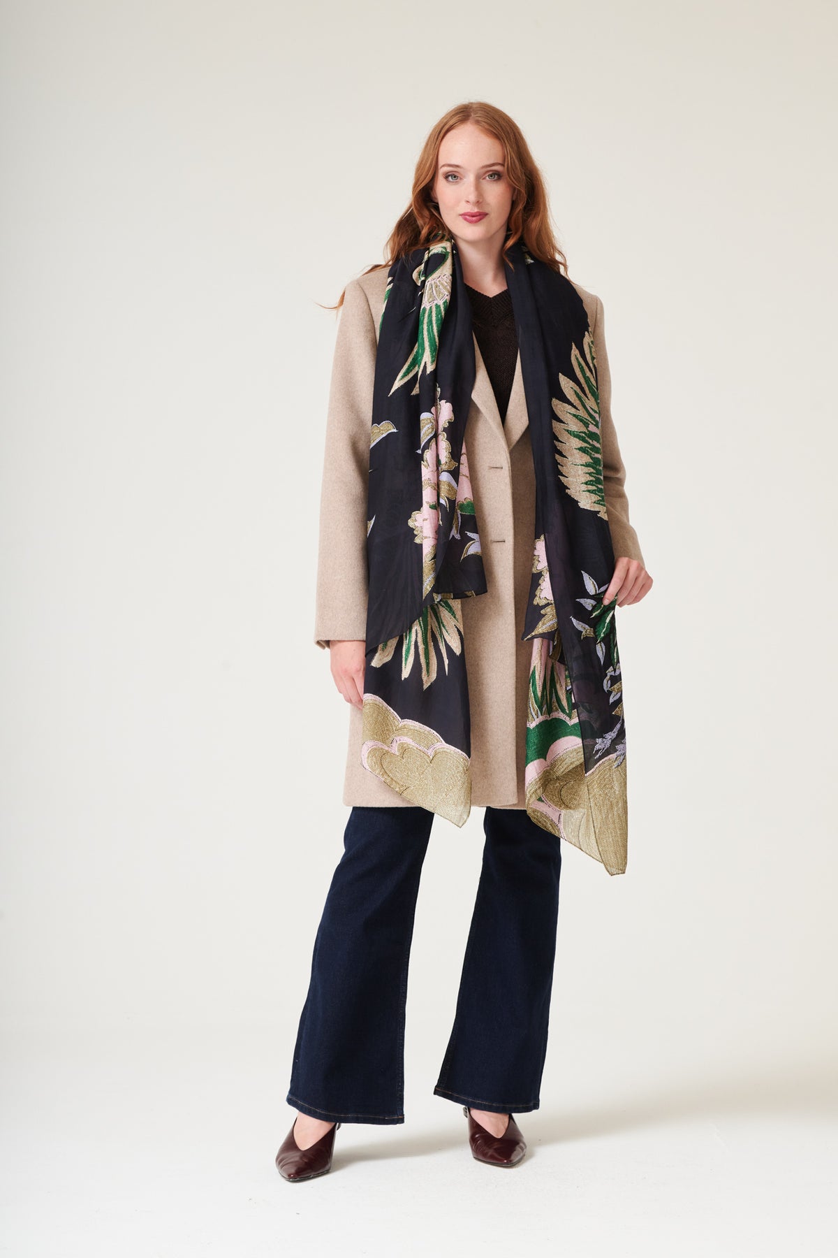 Crane Emerald Scarf