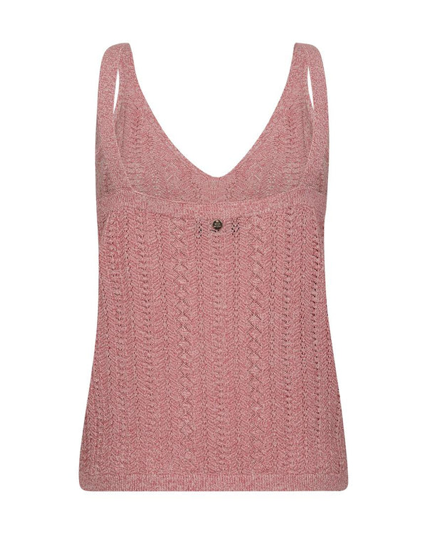 Cressida Melange Knit Top Faded Rose