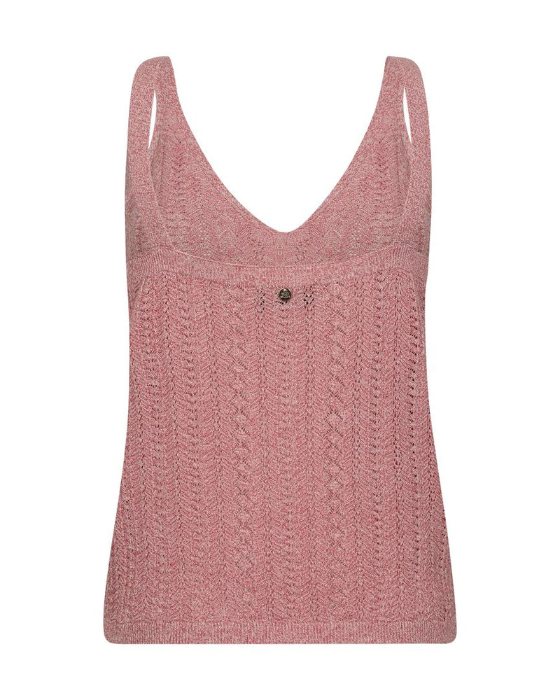 Cressida Melange Knit Top Faded Rose
