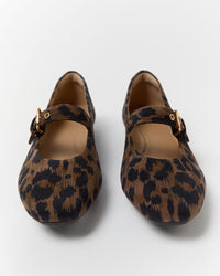 Delicato Leopard Suede Mary Janes Chocolate Mix