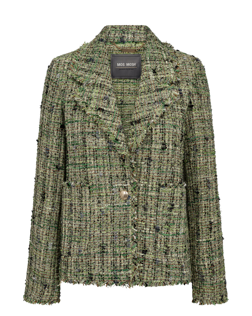 Dorah Boucle Blazer Zephyr Green – The Shoe Gallery