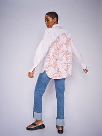Elinda Leafy Stripe Shirt Sesame