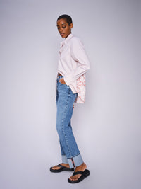 Elinda Leafy Stripe Shirt Sesame