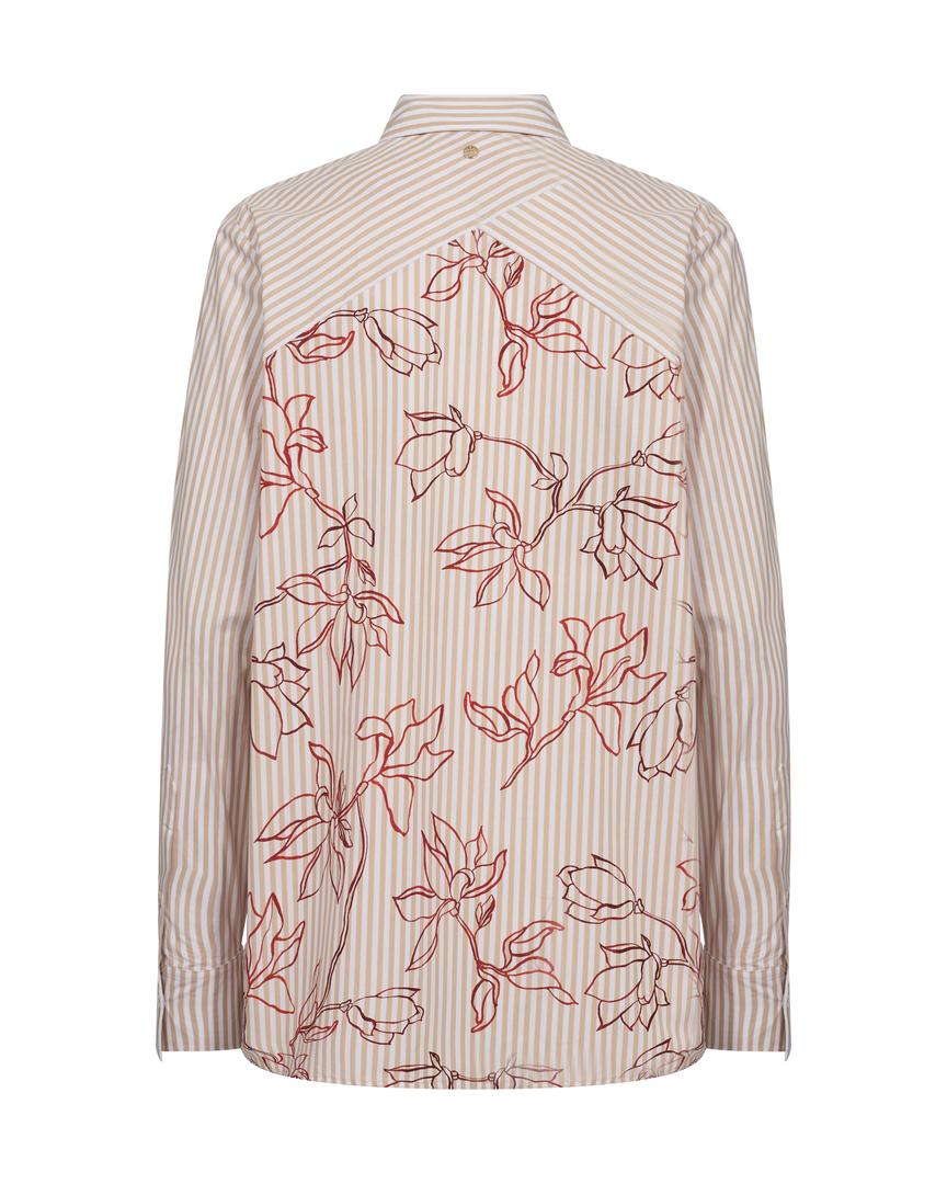 Elinda Leafy Stripe Shirt Sesame