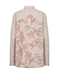 Elinda Leafy Stripe Shirt Sesame