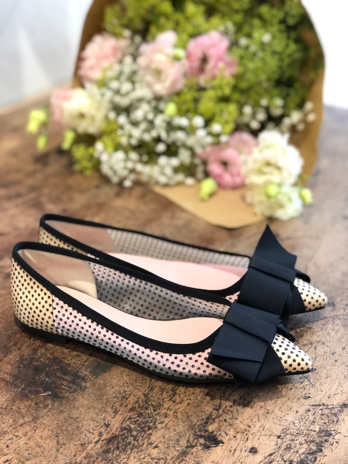 Ella Ballerina Black Mesh