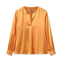 Enfa Satin Blouse Blazing Orange