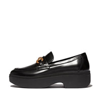 F-Luma Chunky-Snaffle Box Leather Loafer Black