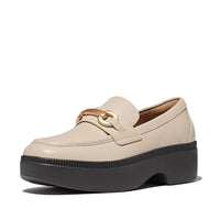 F-Luma Chunky-Snaffle Box Leather Loafer Stone Beige