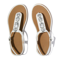 Gracie Ultra Jewel Leather T Bar Sandal Urban White