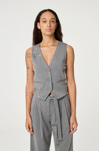 Gigi Gilet Grey Melange