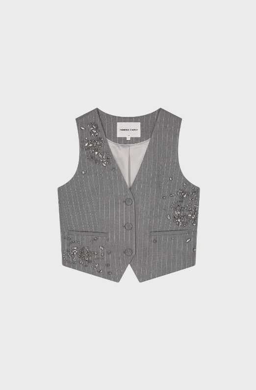 Gigi Gilet Grey Melange